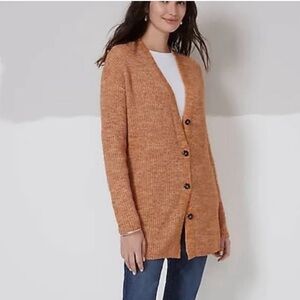 J. Jill Warm Spice Button-Up Cardigan